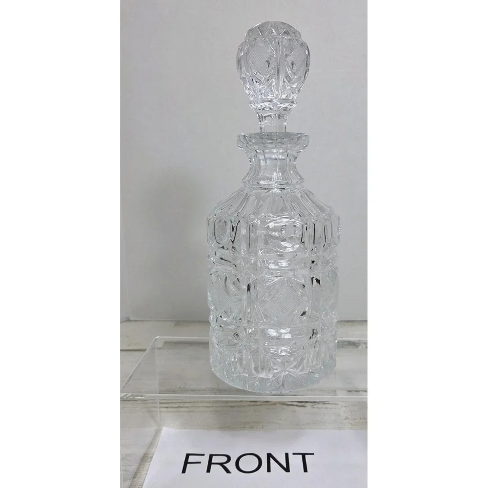 Vintage Heavy Cut Crystal Whiskey Decanter 10